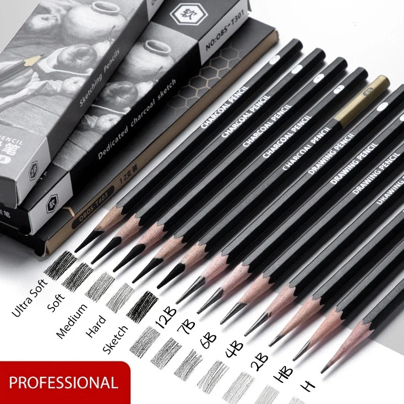 Charcoal Sketch Pencils Set